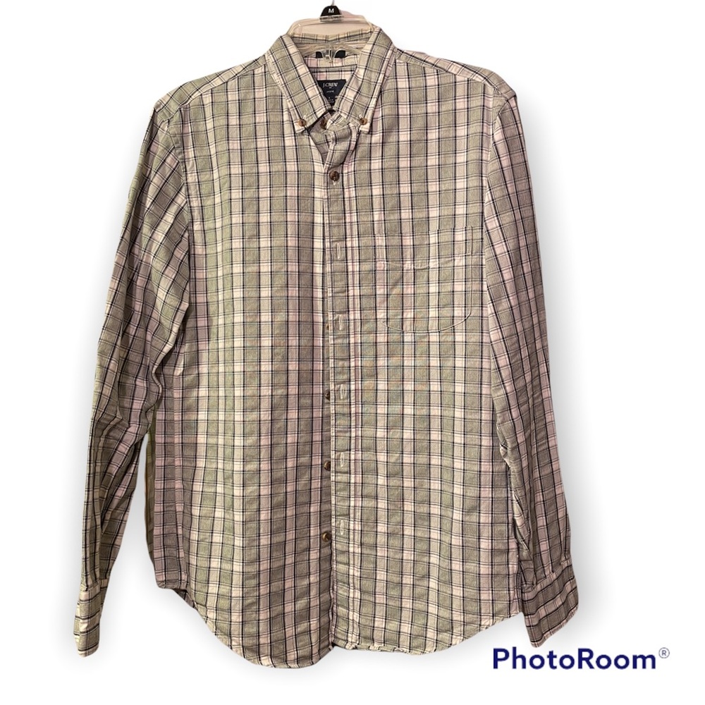 J. Crew Factory Slim Fit Oxford Plaid Button-Down Shirt | Size: Small
